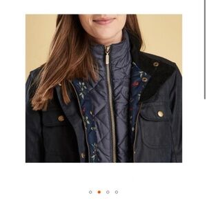 Barbour Women's Chaffinch Wax Jacket - Navy (LWX0876)